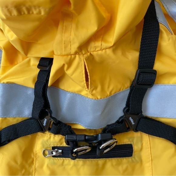 Puppia Life Yellow Wilderness Pet Coat/Raincoat, Size Medium - Picture 13 of 16